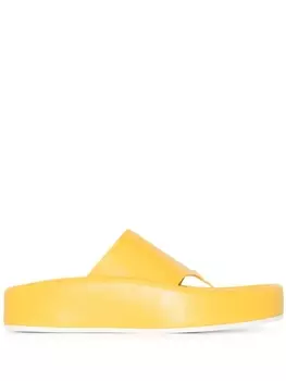MM6 Maison Margiela шлепанцы с широким ремешком, желтый
