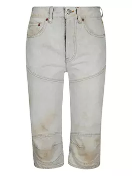 MM6 Maison Margiela шорты с эффектом потертости, синий
