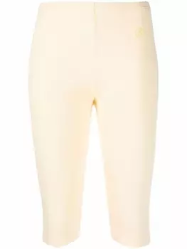 MM6 Maison Margiela шорты с вышитым логотипом, желтый