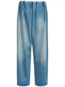 MM6 Maison Margiela синие джинсовые брюки со складками, синий