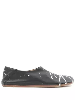 MM6 Maison Margiela слиперы Anatomic с эффектом разбрызганной краски, черный