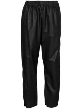 MM6 Maison Margiela спортивные брюки из искусственной кожи, черный