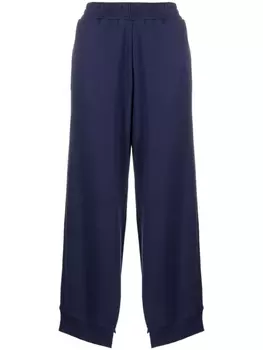 MM6 Maison Margiela спортивные брюки с разрезами, синий