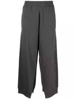MM6 Maison Margiela спортивные брюки с разрезами, серый