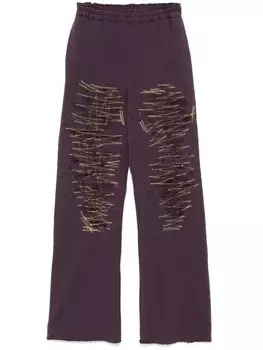 MM6 Maison Margiela спортивные брюки с узором, фиолетовый