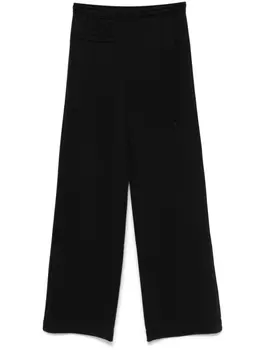 MM6 Maison Margiela спортивные брюки с вышитым логотипом, черный