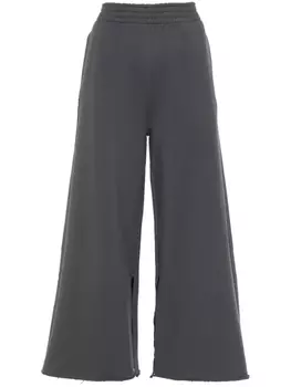 MM6 Maison Margiela спортивные брюки широкого кроя с принтом, серый