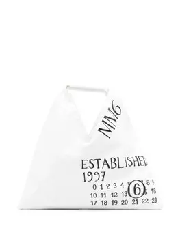 MM6 Maison Margiela сумка-тоут с логотипом, белый