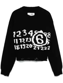 MM6 Maison Margiela свитер Numeric, черный