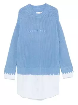 MM6 Maison Margiela свитер с панелями, синий