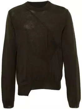 MM6 Maison Margiela свитер с панелями, зеленый