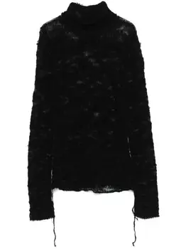 MM6 Maison Margiela свитер с узором, черный