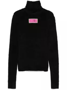 MM6 Maison Margiela свитер с узором, черный