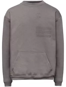MM6 Maison Margiela толстовка из джерси с текстовым принтом, серый