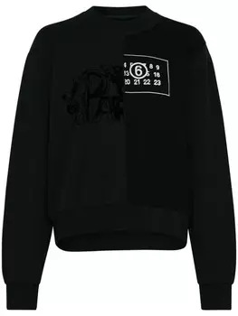 MM6 Maison Margiela толстовка с логотипом, черный