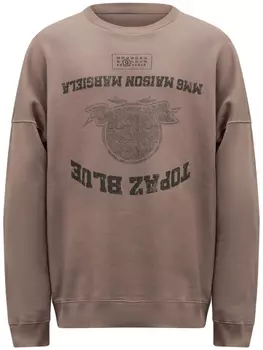 MM6 Maison Margiela толстовка с логотипом, коричневый