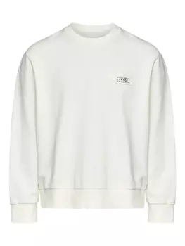 MM6 Maison Margiela толстовка с нашивкой-логотипом, белый