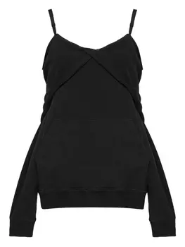 MM6 Maison Margiela толстовка с открытыми плечами, черный