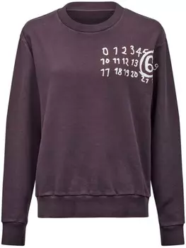 MM6 Maison Margiela толстовка с принтом Numbers, фиолетовый