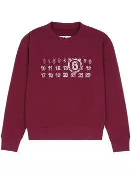 MM6 Maison Margiela толстовка с принтом в виде цифр, красный