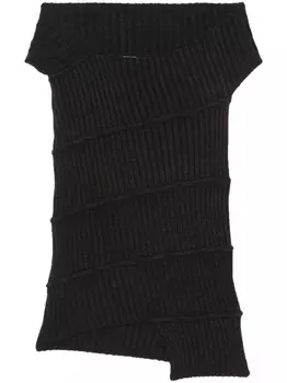 MM6 Maison Margiela топ асимметричного кроя с открытыми плечами, черный