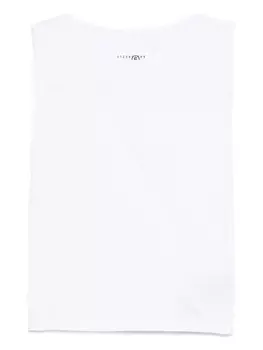 MM6 Maison Margiela топ из хлопка без рукавов, белый