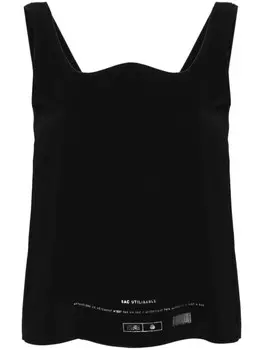 MM6 Maison Margiela топ из технического джерси с принтом Sac Utilisable, черный