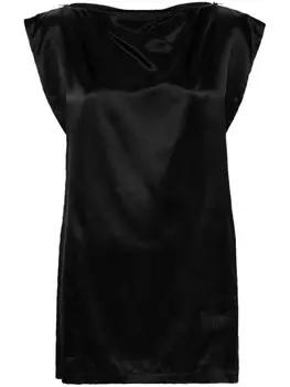 MM6 Maison Margiela топ с нашивкой-логотипом, черный