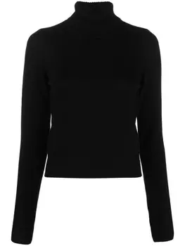 MM6 Maison Margiela топ с открытой спиной и высоким воротником, черный