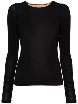 MM6 Maison Margiela топ с открытыми швами
