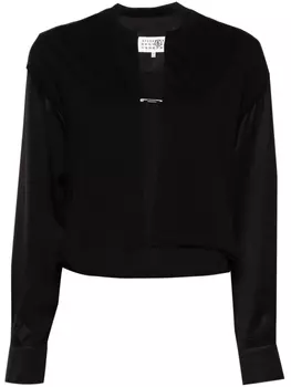 MM6 Maison Margiela топ со вставками, черный