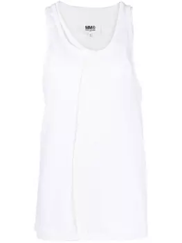 MM6 Maison Margiela топ Spliced асимметричного кроя, белый