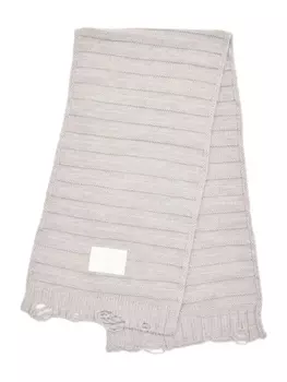 MM6 Maison Margiela трикотажный шарф, серый