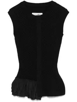 MM6 Maison Margiela трикотажный топ, черный