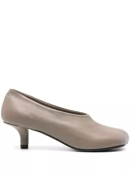 MM6 Maison Margiela туфли-лодочки с асимметричным носком, коричневый