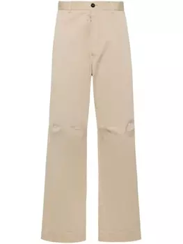 MM6 Maison Margiela твиловые брюки чинос, нейтральный цвет