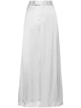 MM6 Maison Margiela юбка-бандаж из атласа, сшитая на заказ, серебристый