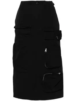MM6 Maison Margiela юбка карго с логотипом, черный