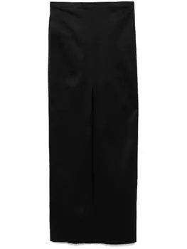 MM6 Maison Margiela юбка миди с разрезом, черный