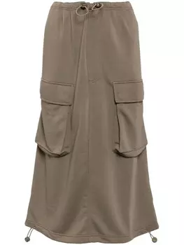 MM6 Maison Margiela юбка с карманами-карго, нейтральный цвет