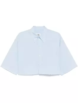 MM6 Maison Margiela укороченная рубашка, синий