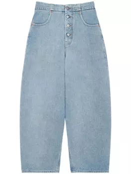 MM6 Maison Margiela укороченные джинсы средней посадки, синий