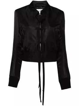 MM6 Maison Margiela укороченный бомбер с классическим воротником, черный
