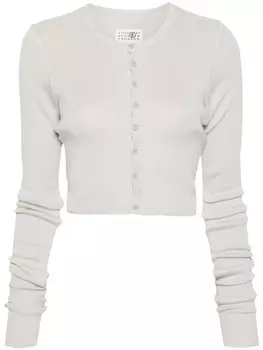 MM6 Maison Margiela укороченный кардиган, серый