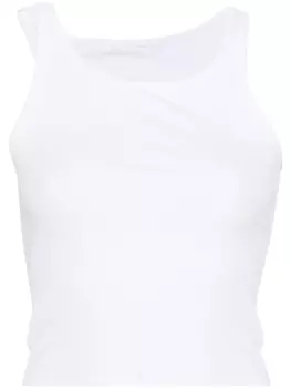 MM6 Maison Margiela укороченный топ в рубчик, белый