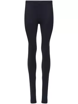 MM6 Maison Margiela узкие брюки с заплаткой loog, черный