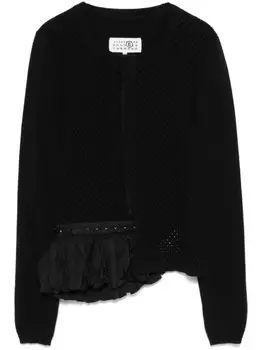 MM6 Maison Margiela вязаный кардиган, черный