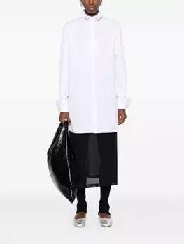 MM6 Maison Margiela жаккардовая рубашка, белый