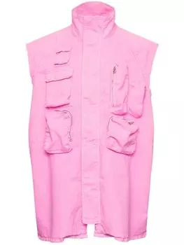 MM6 Maison Margiela жилет с логотипом, розовый
