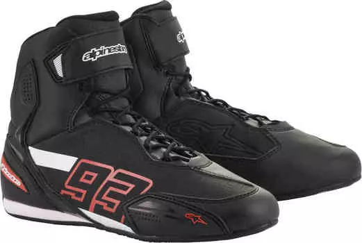 MM93 Austin Мотоциклетная обувь Alpinestars, черный/красный/белый